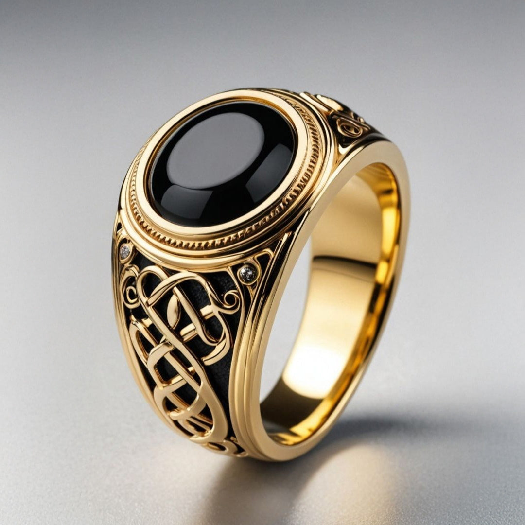 Black Onyx Signet Ring