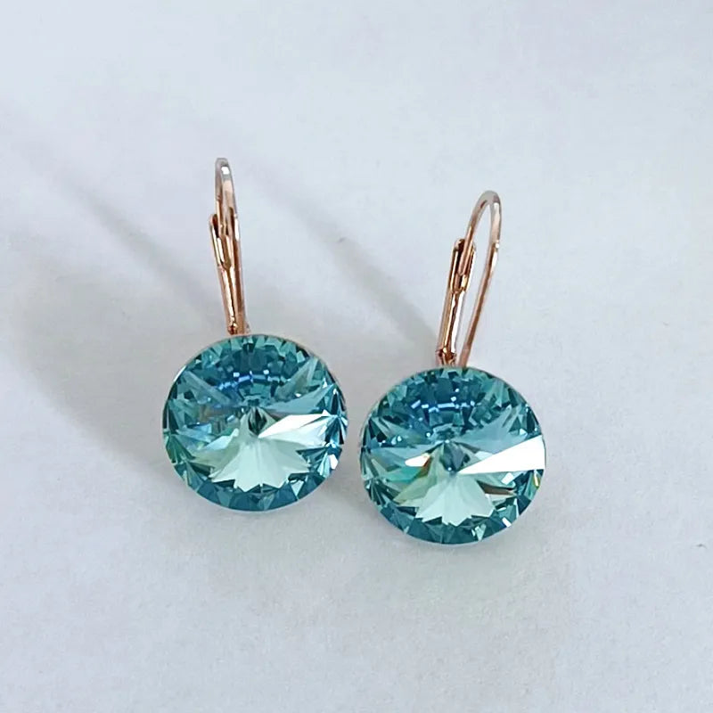 Vintage Zirconia Turquoise Earrings