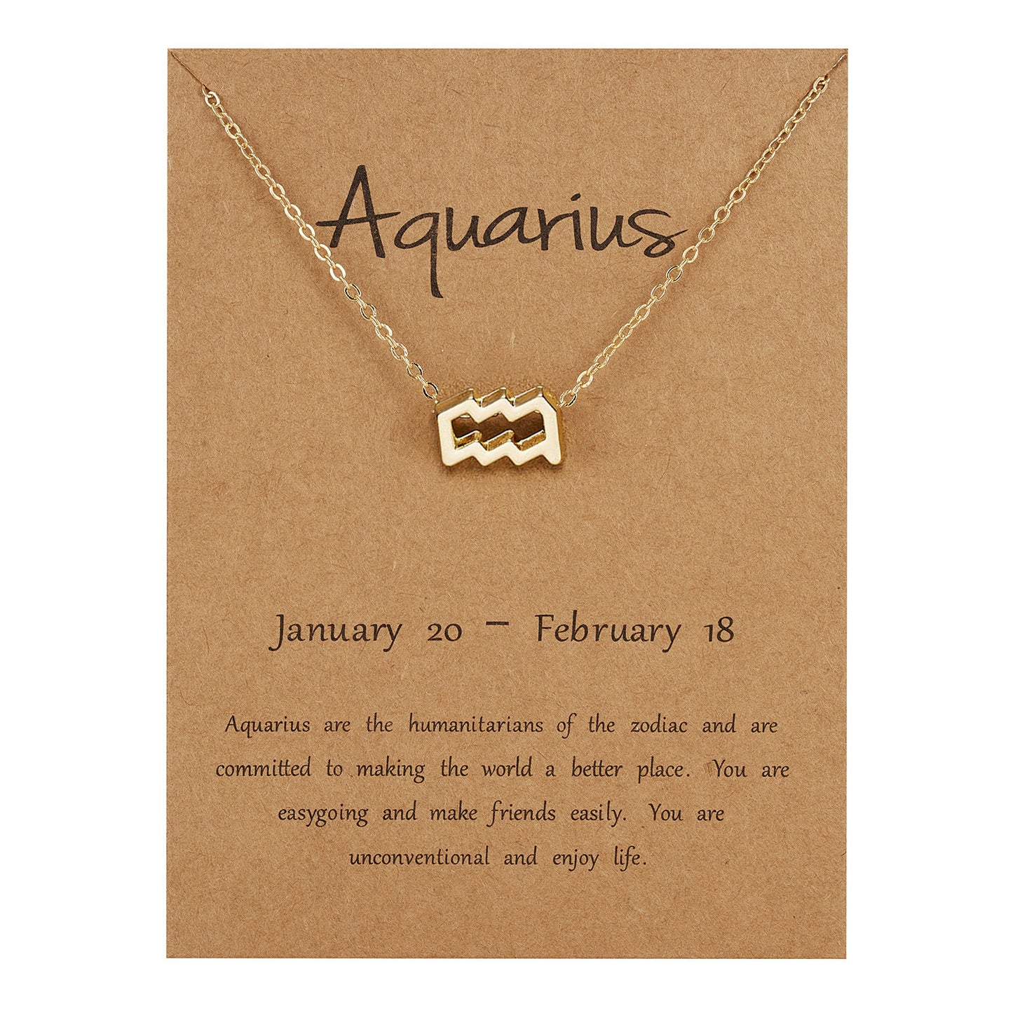 Aquarius Zodiac Necklace