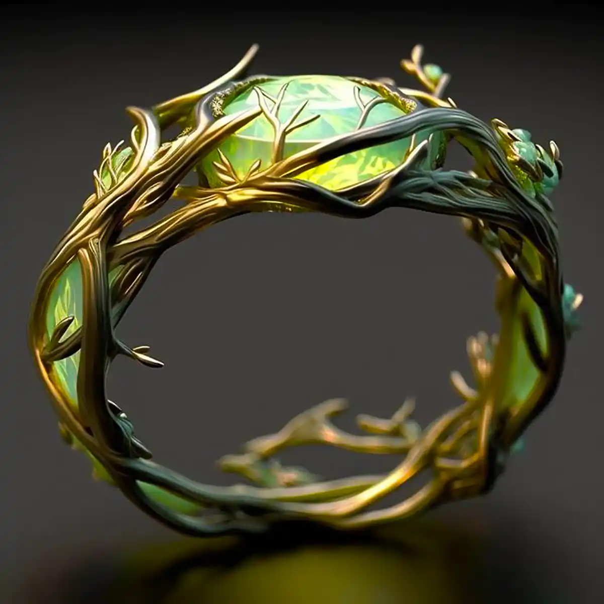 Bohemian Green Opal Ring