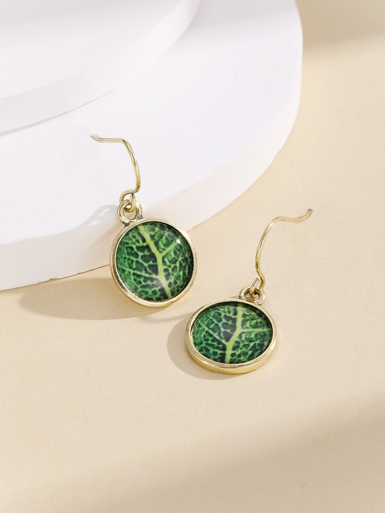 Botanical Green Earrings