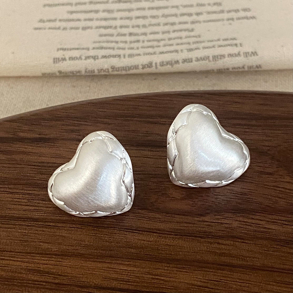 Classic Silver Heart Earrings