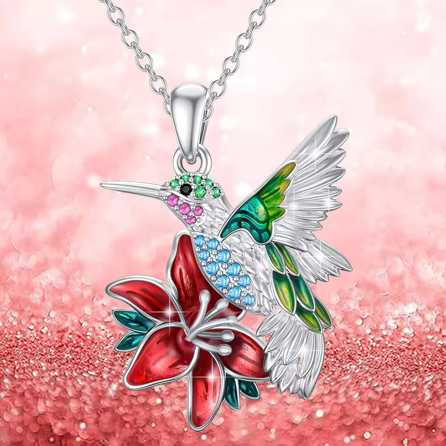 Colorful Hummingbird Necklace