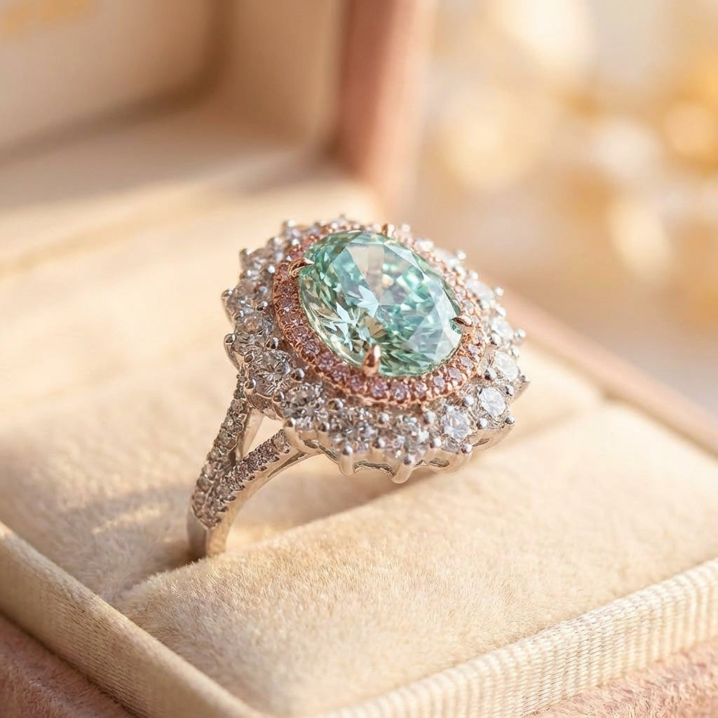 Elegant Aquamarine Statement Ring