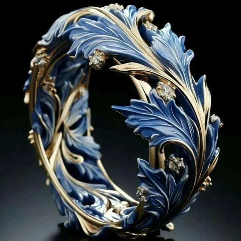 Elegant Blue Enamel Bracelet