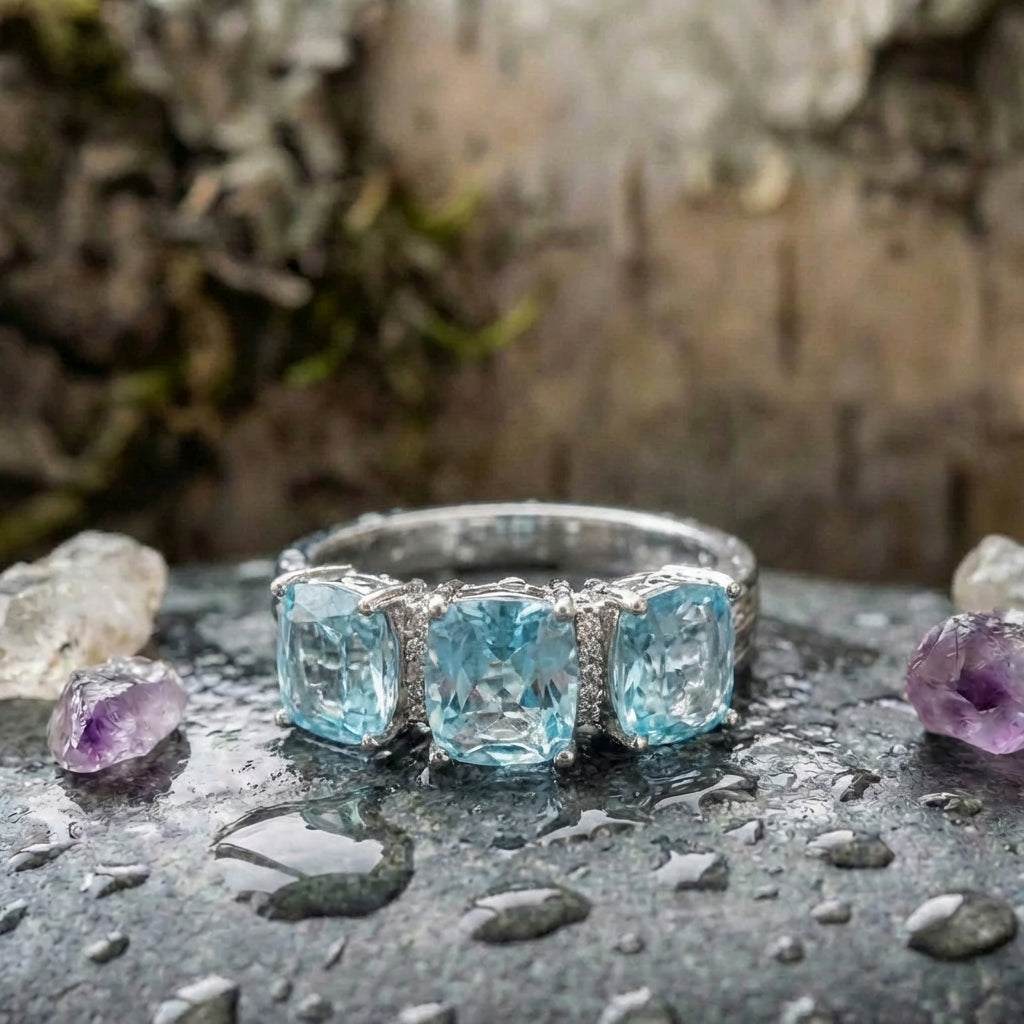 Elegant Blue Topaz Ring