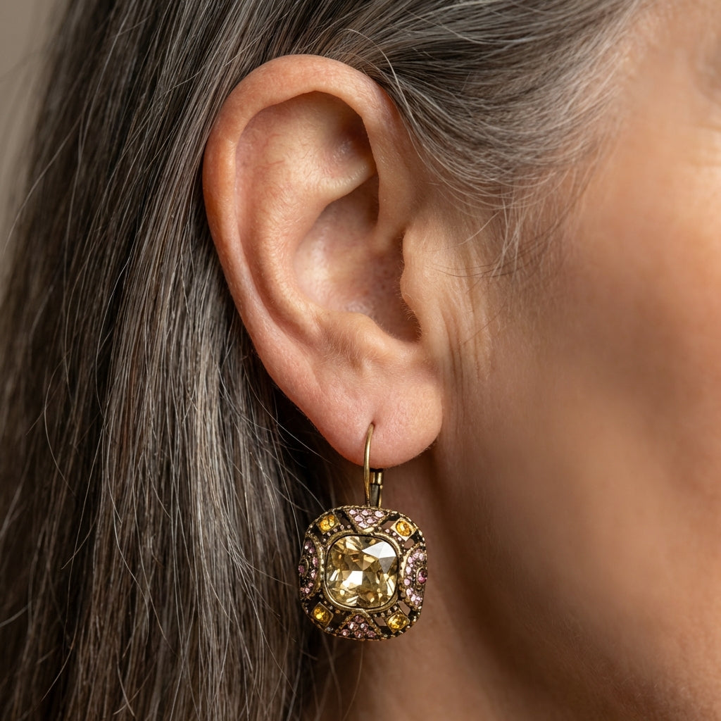 Elegant Crystal Geometric Earrings