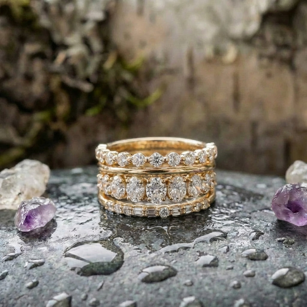 Elegant Diamond Ring Set