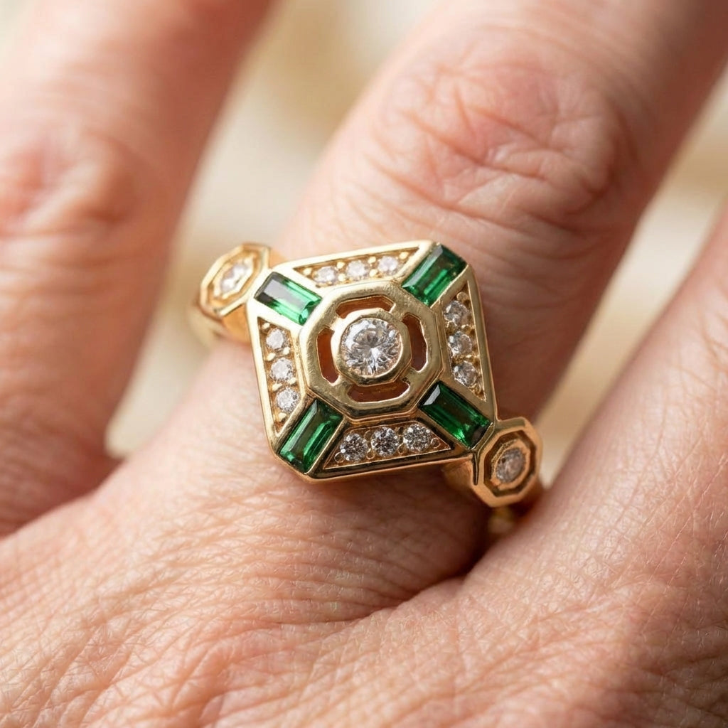 Elegant Emerald Palace Ring