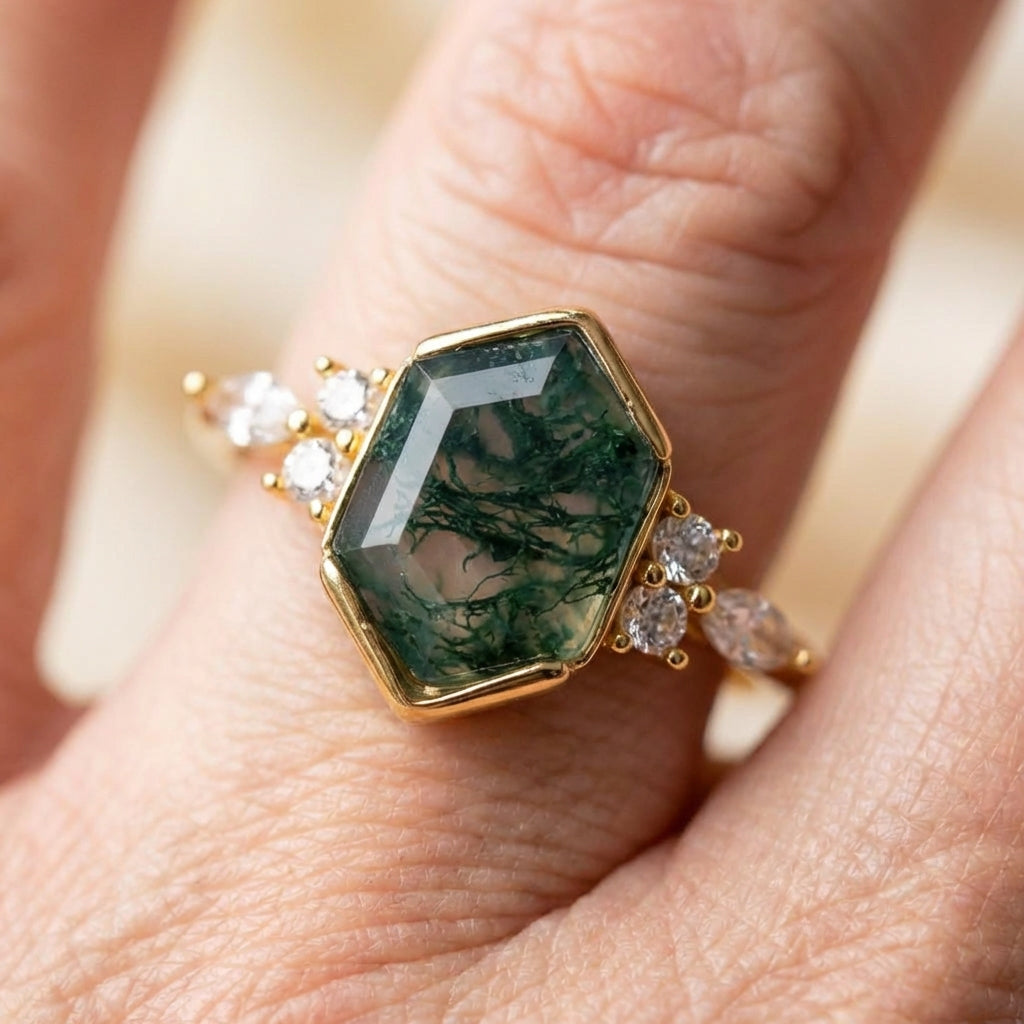 Elegant Emerald Statement Ring