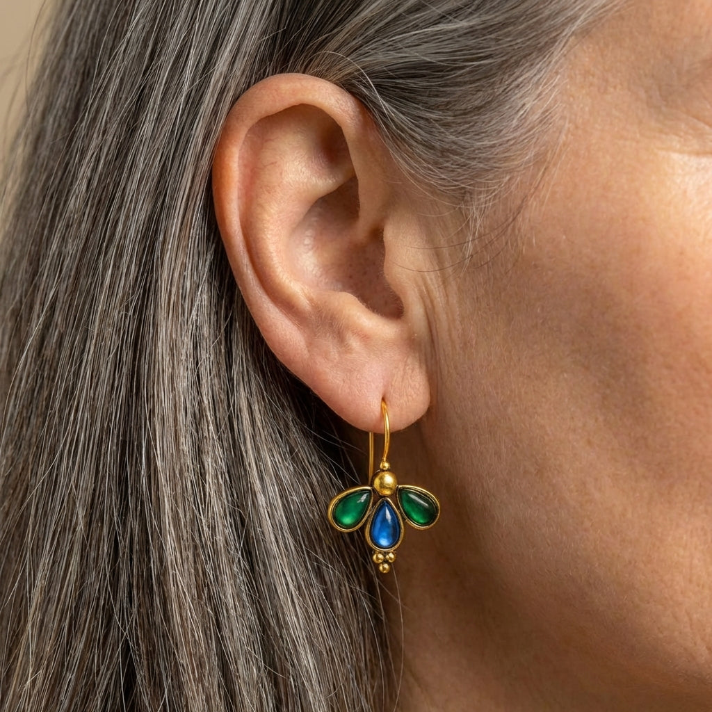 Elegant Gemstone Dangle Earrings
