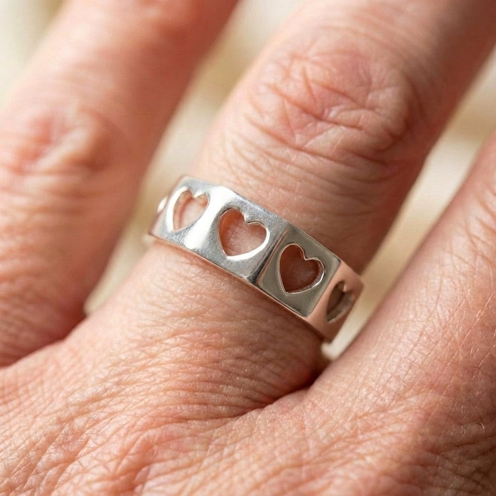 Elegant Heart Sterling Ring