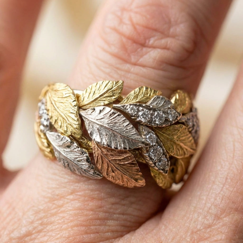 Elegant Leaf Statement Ring