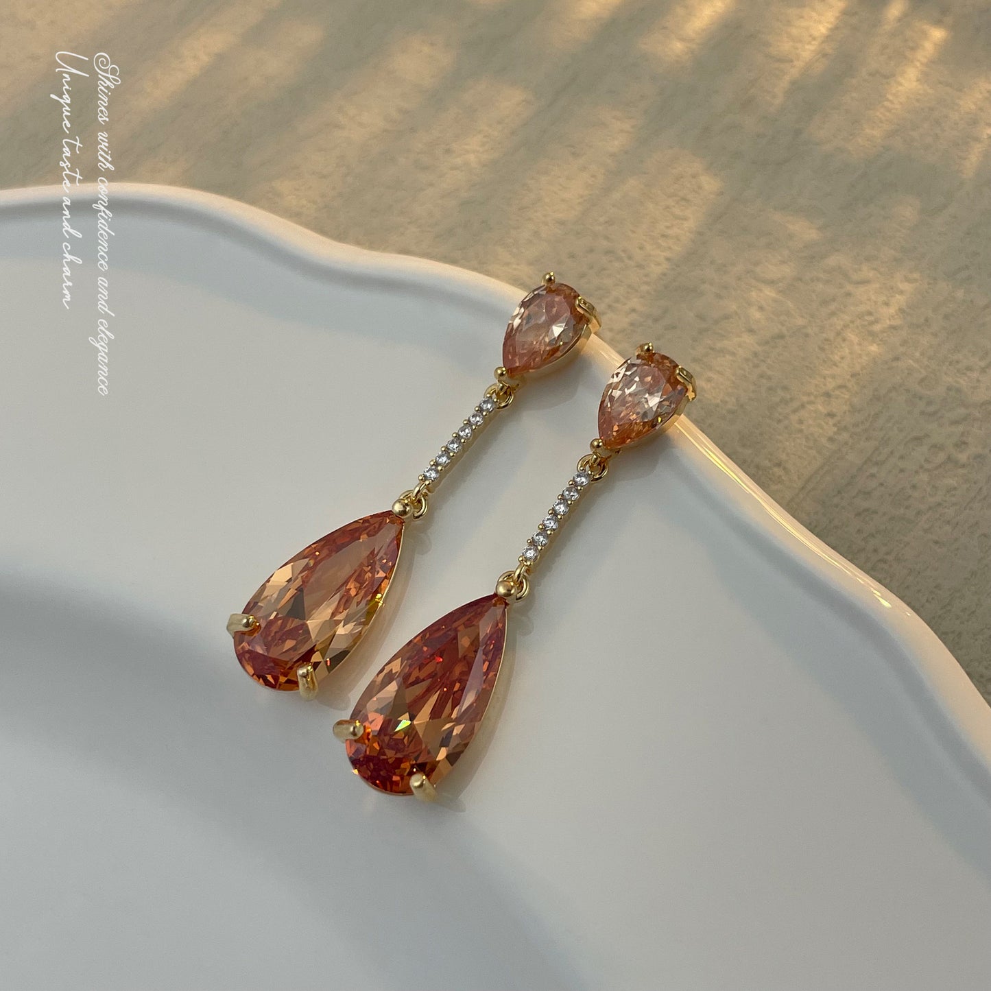 Elegant Morganite Earrings