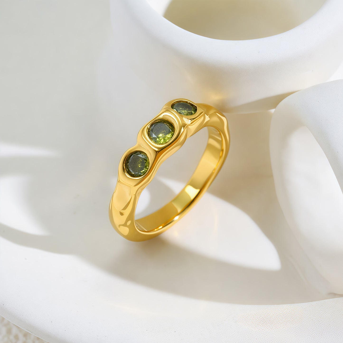 Elegant Peridot Gold Ring