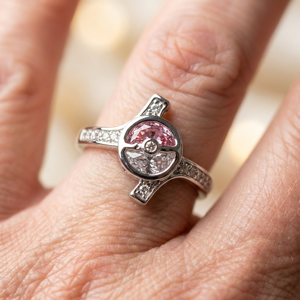 Elegant Pink Zircon Ring