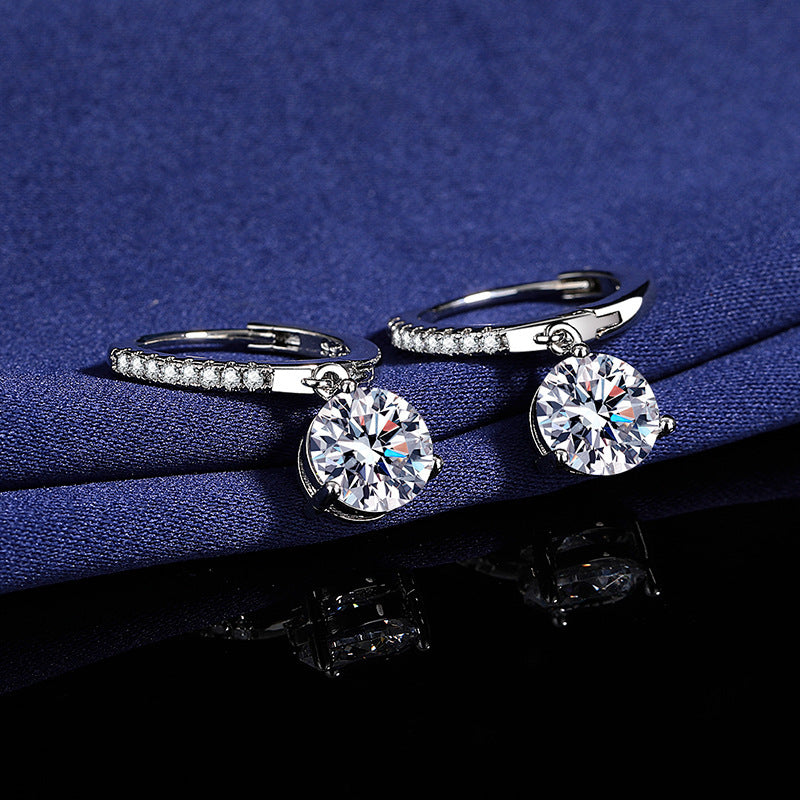 Elegant Round Cut Crystal Drop