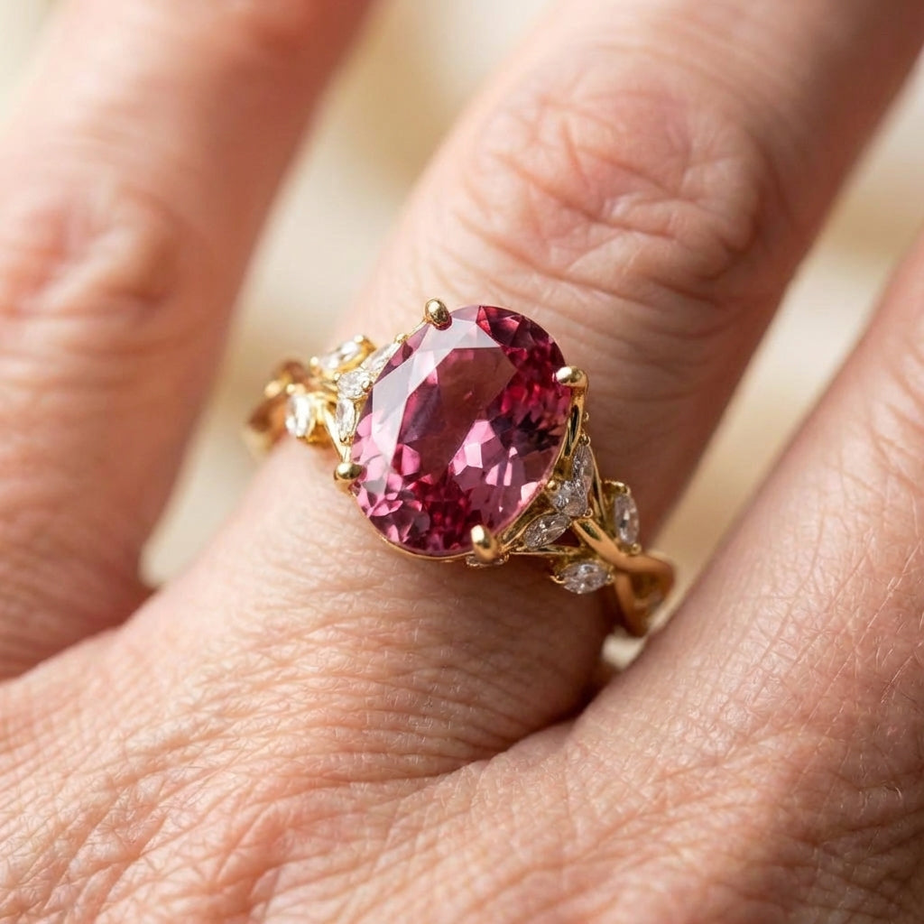 Elegant Ruby Marquise Ring