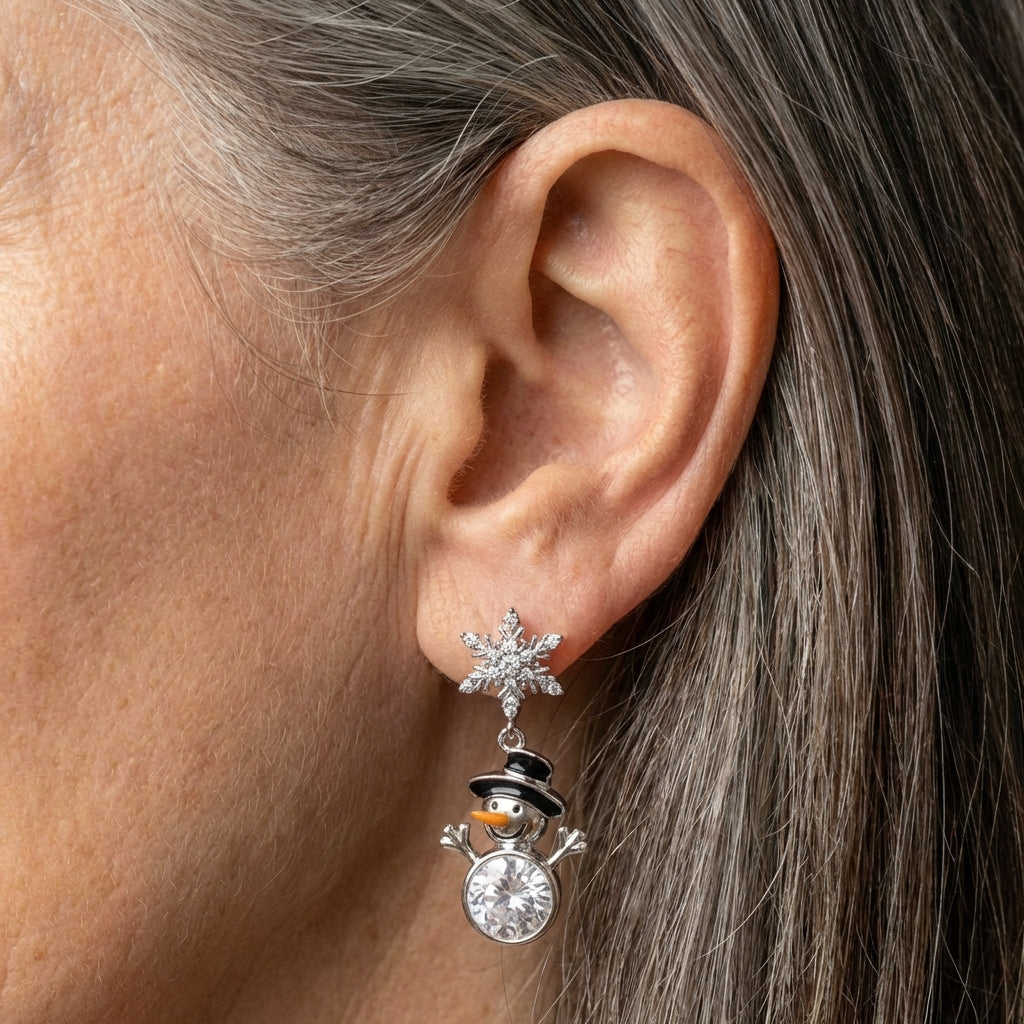 Festive Snowman Earrings