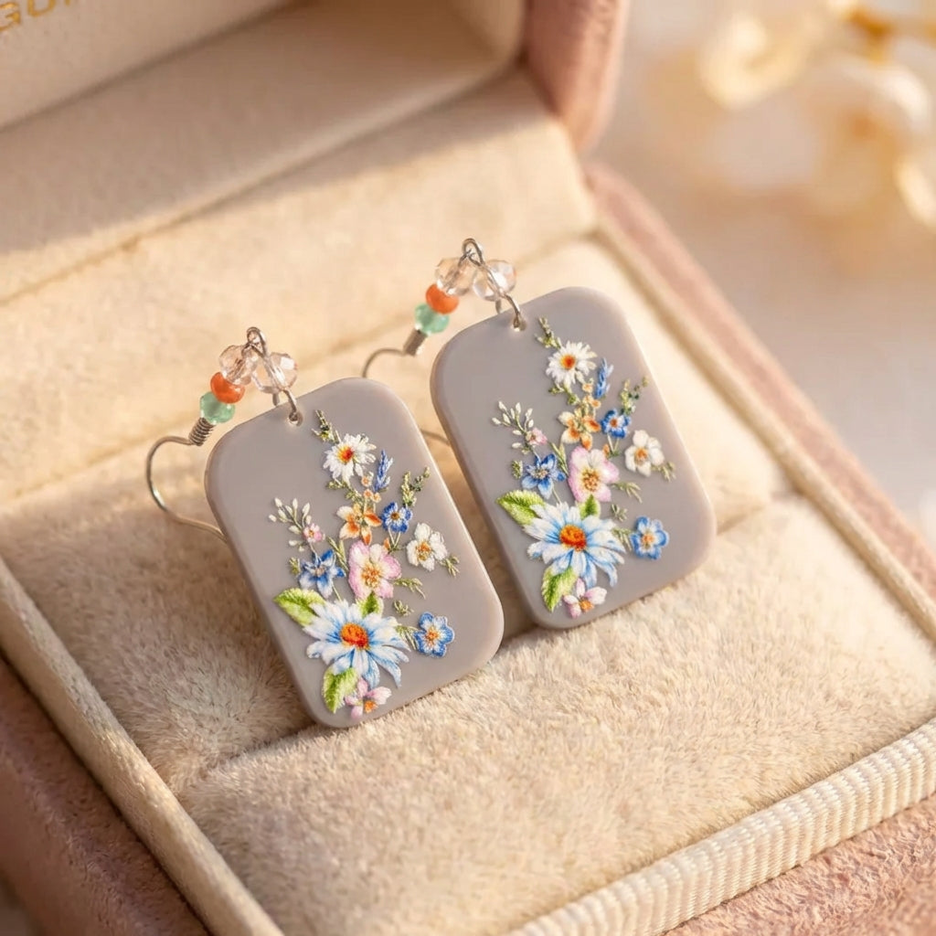 Vintage Floral Earrings