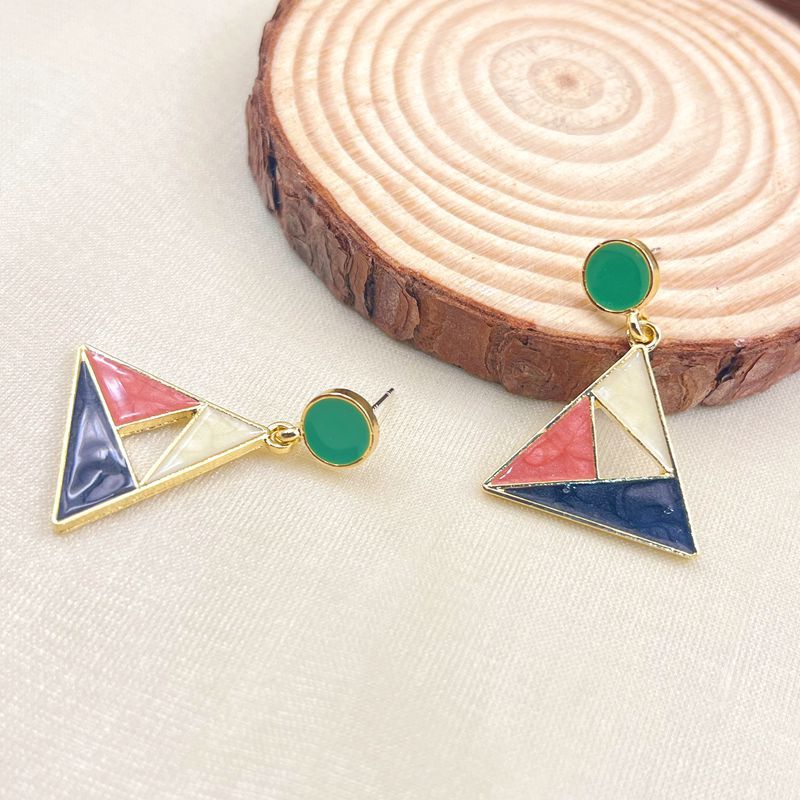 Geometric Colorblock Earrings