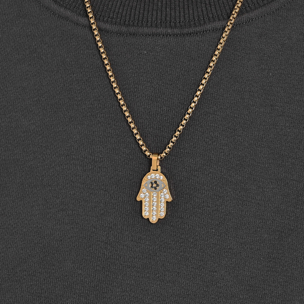 Gold Hamsa Hand Necklace