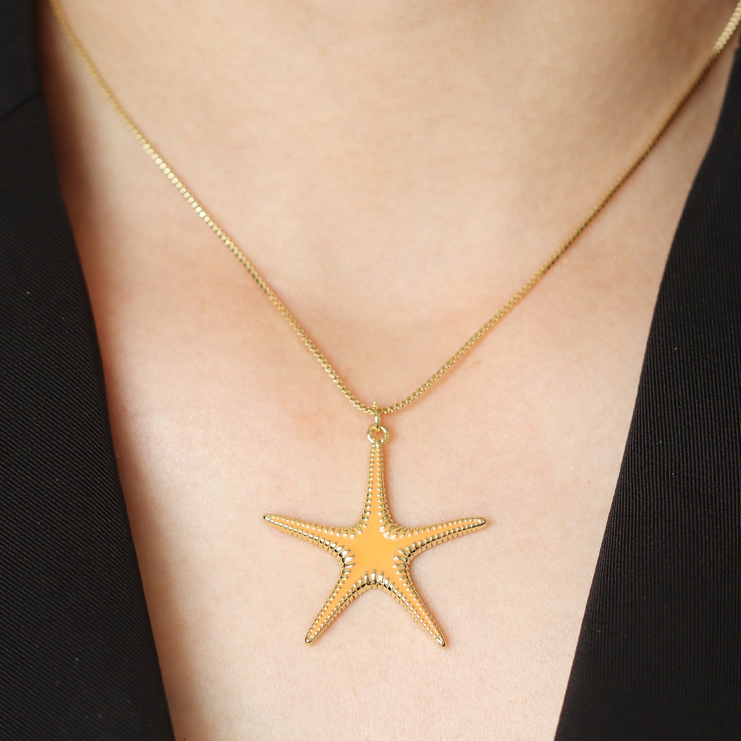 Golden Starfish Necklace