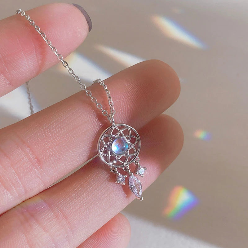 Moonstone Dreamcatcher Necklace