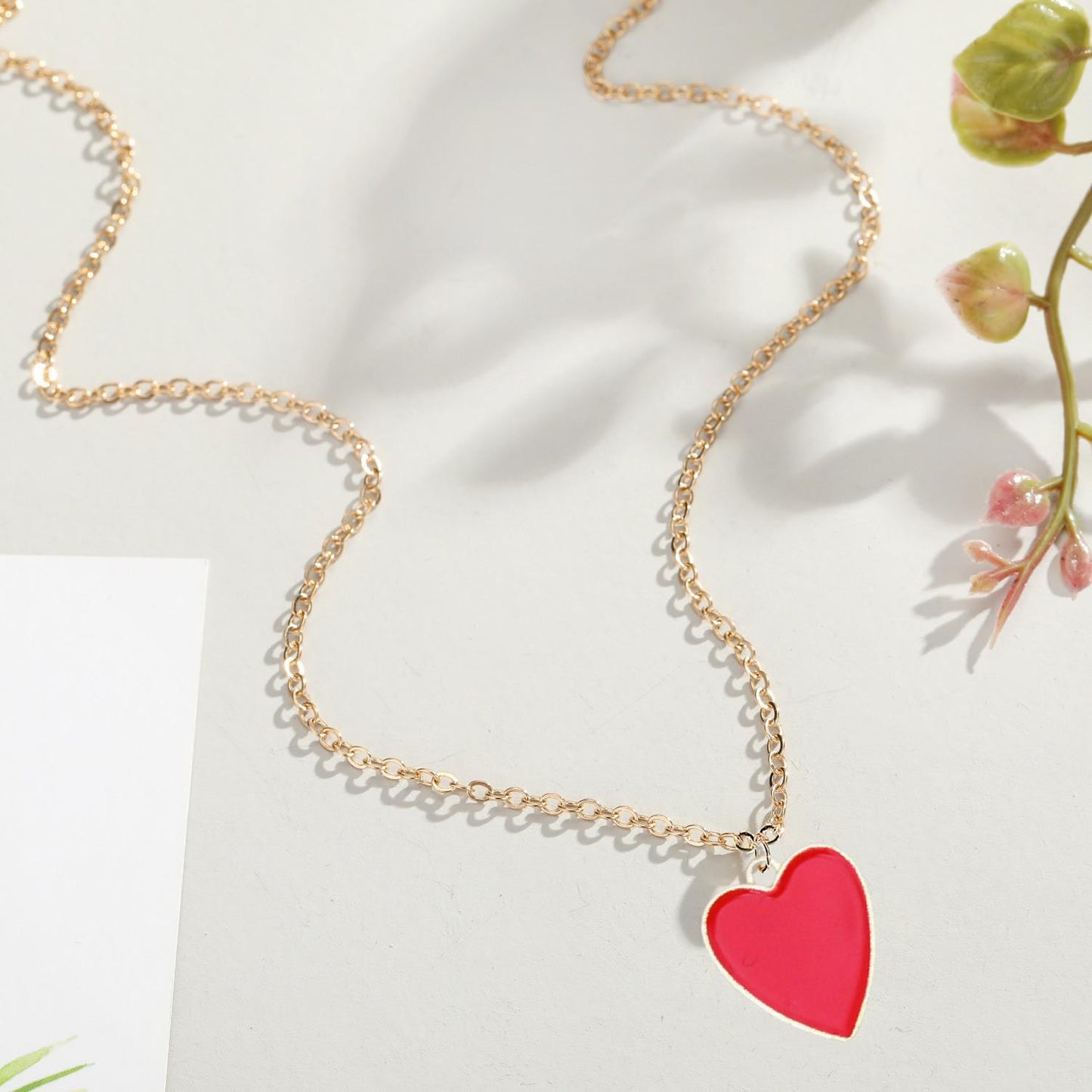Romantic Red Heart Necklace