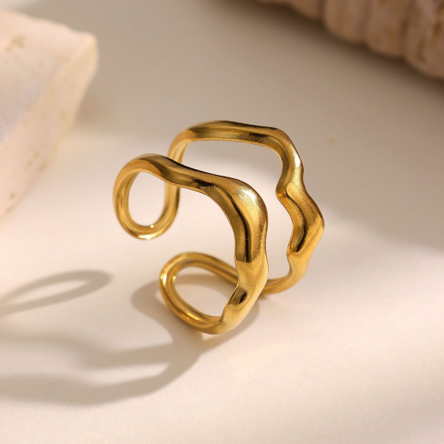 Sculptural Gold Ring