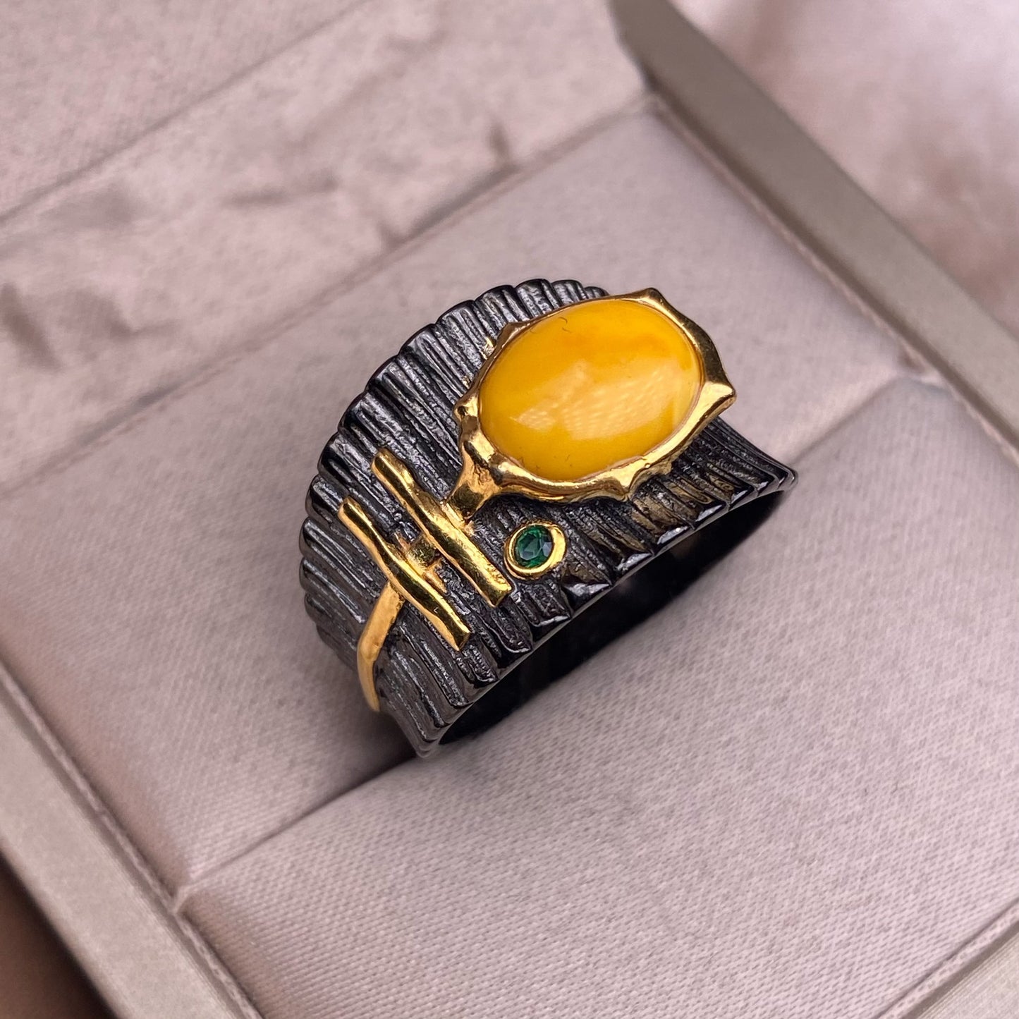 Statement Amber Ring