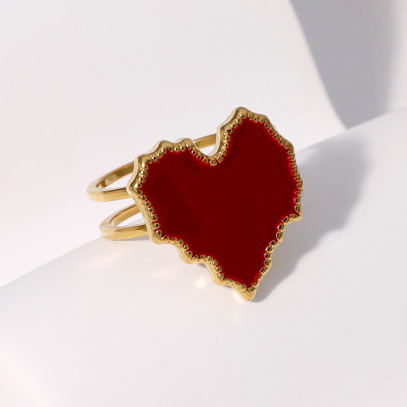 Statement Red Heart Ring