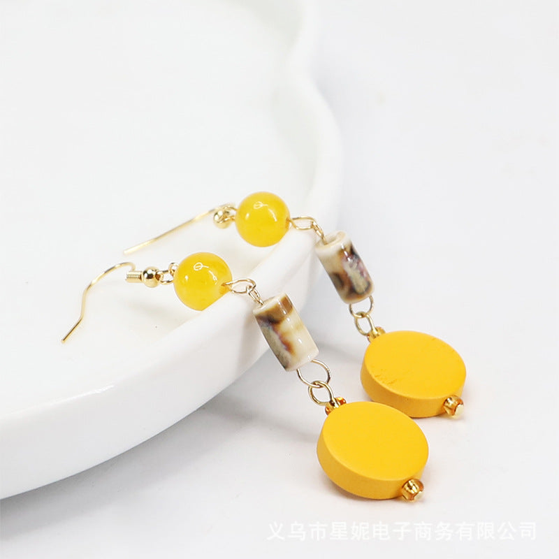 Sunny Yellow Drop Earrings