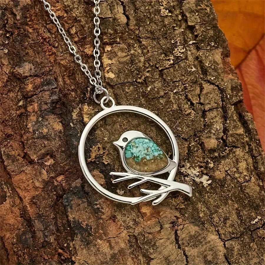 Turquoise Bird Necklace