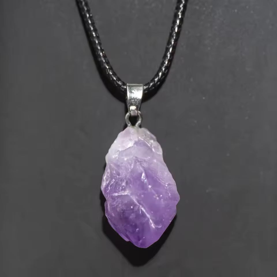 Vintage Amethyst Crystal Necklace