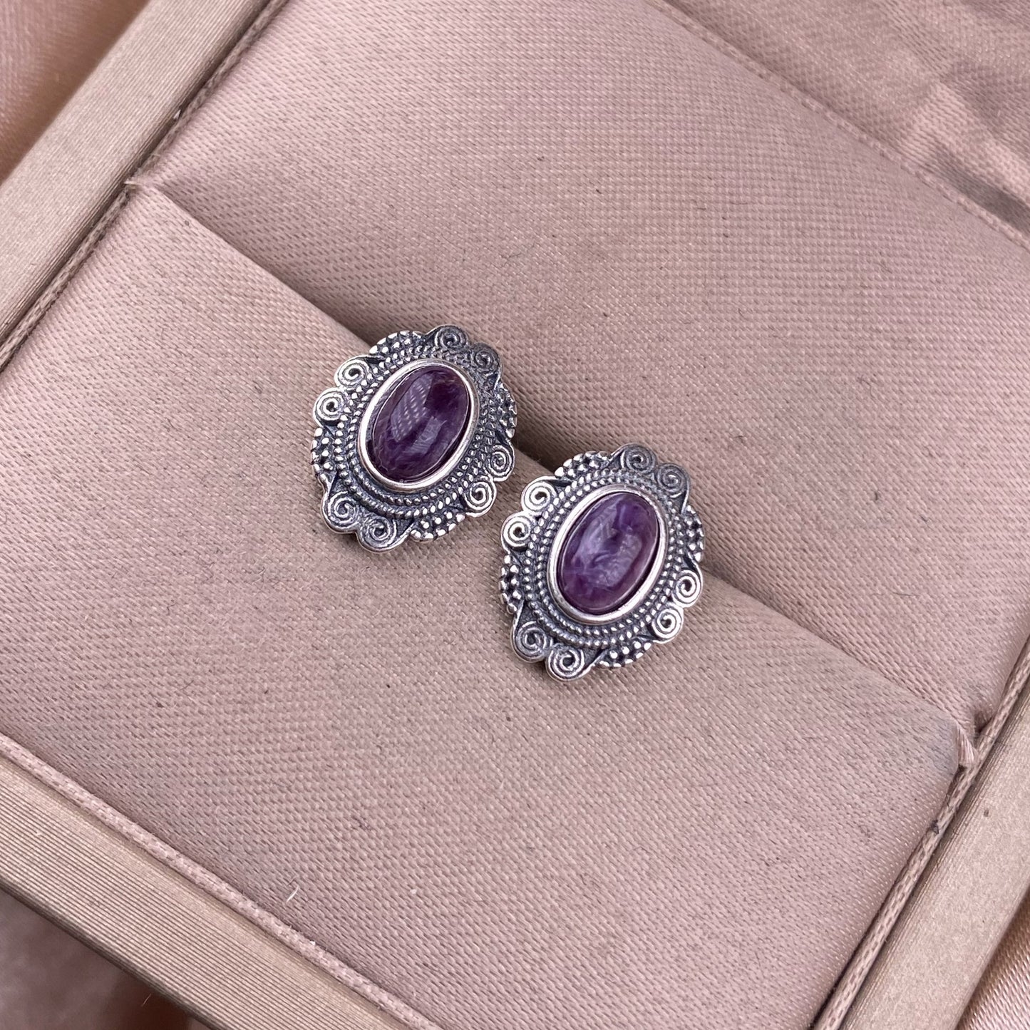 Vintage Amethyst Earrings