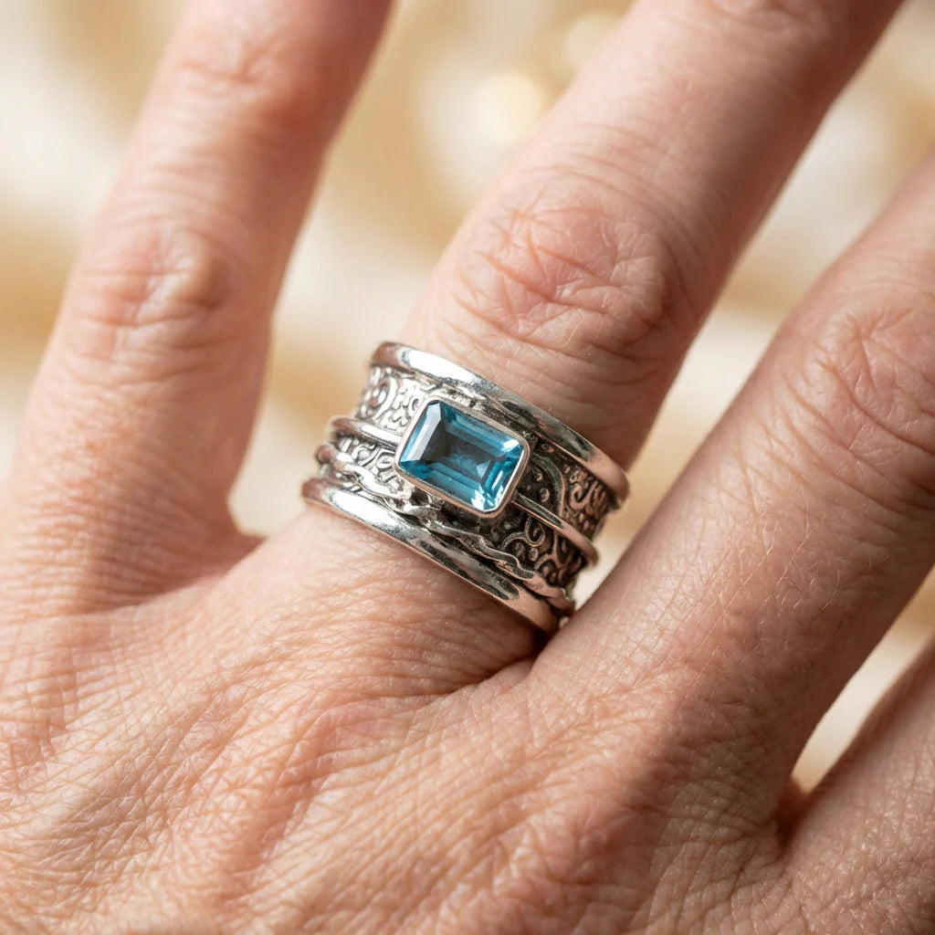 Vintage Blue Topaz Ring