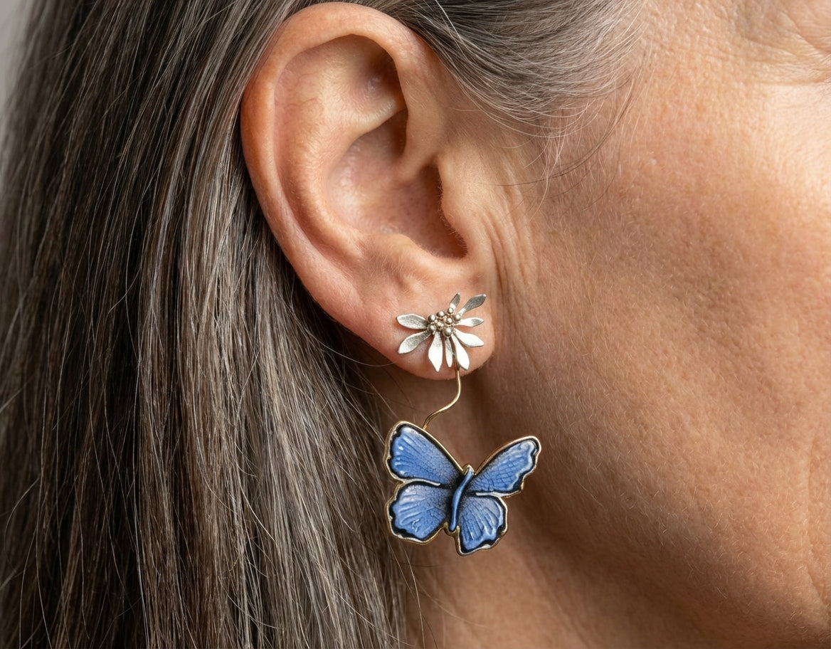 Vintage Butterfly Dangle Earrings