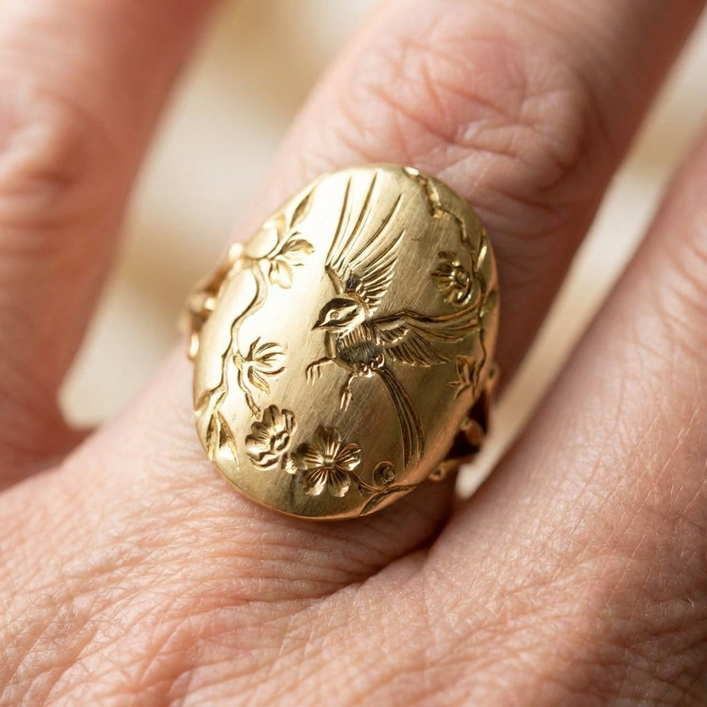 Vintage Gold Swallow Ring