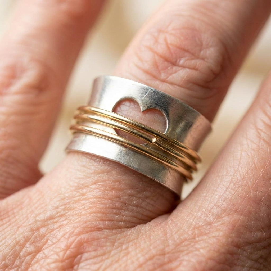 Vintage Heart Love Ring