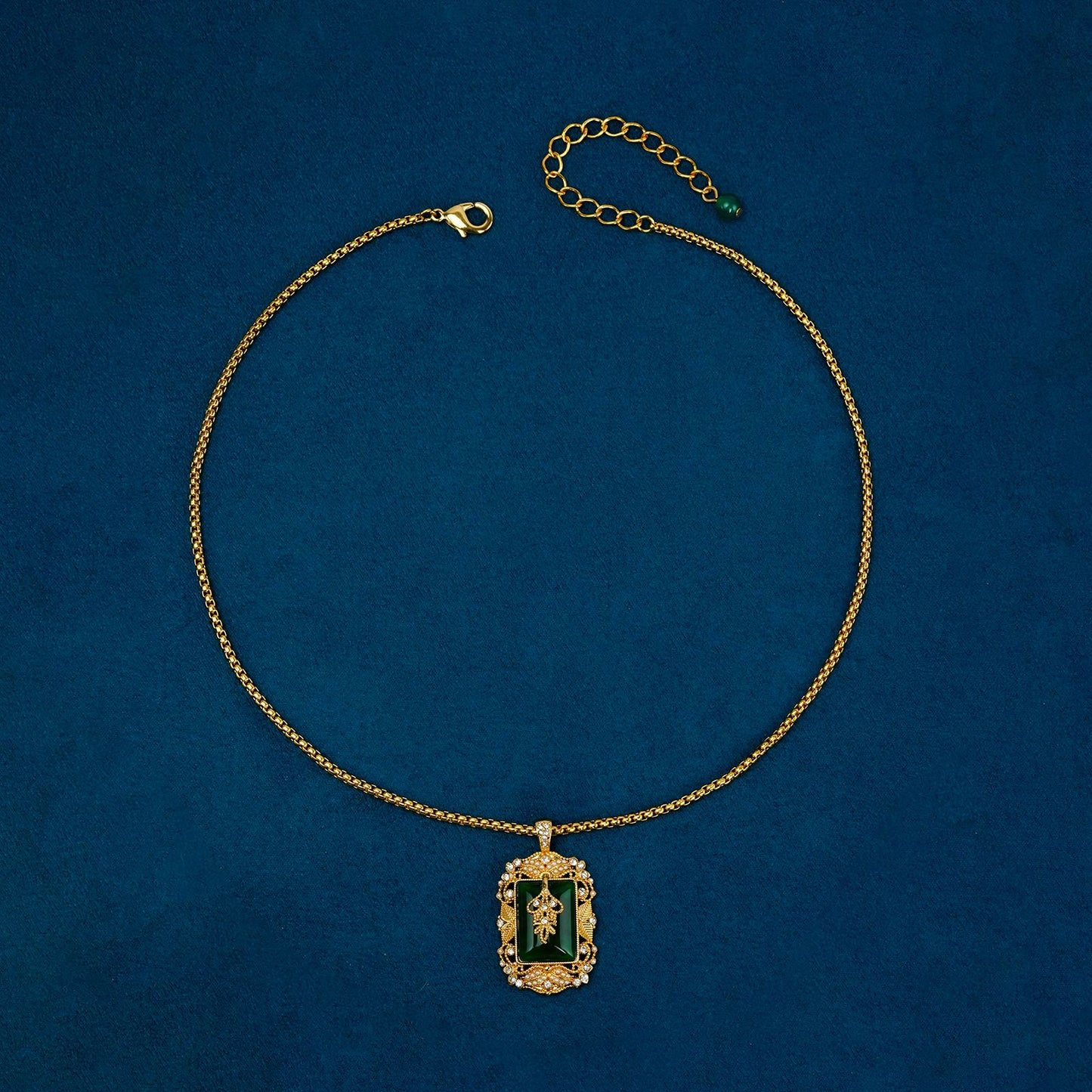 Vintage Jade Cross Necklace