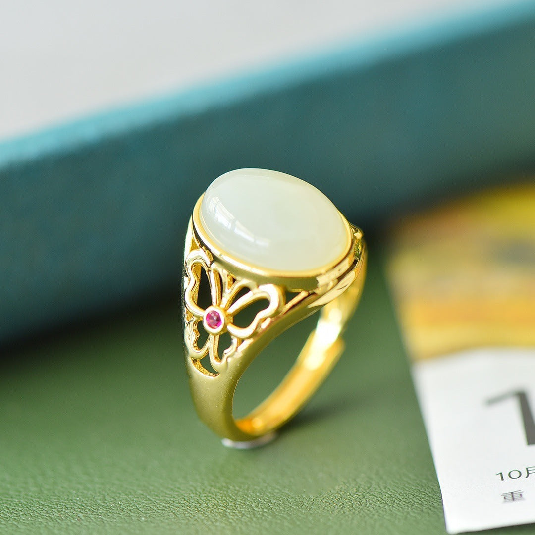 Vintage Jade Gold Ring
