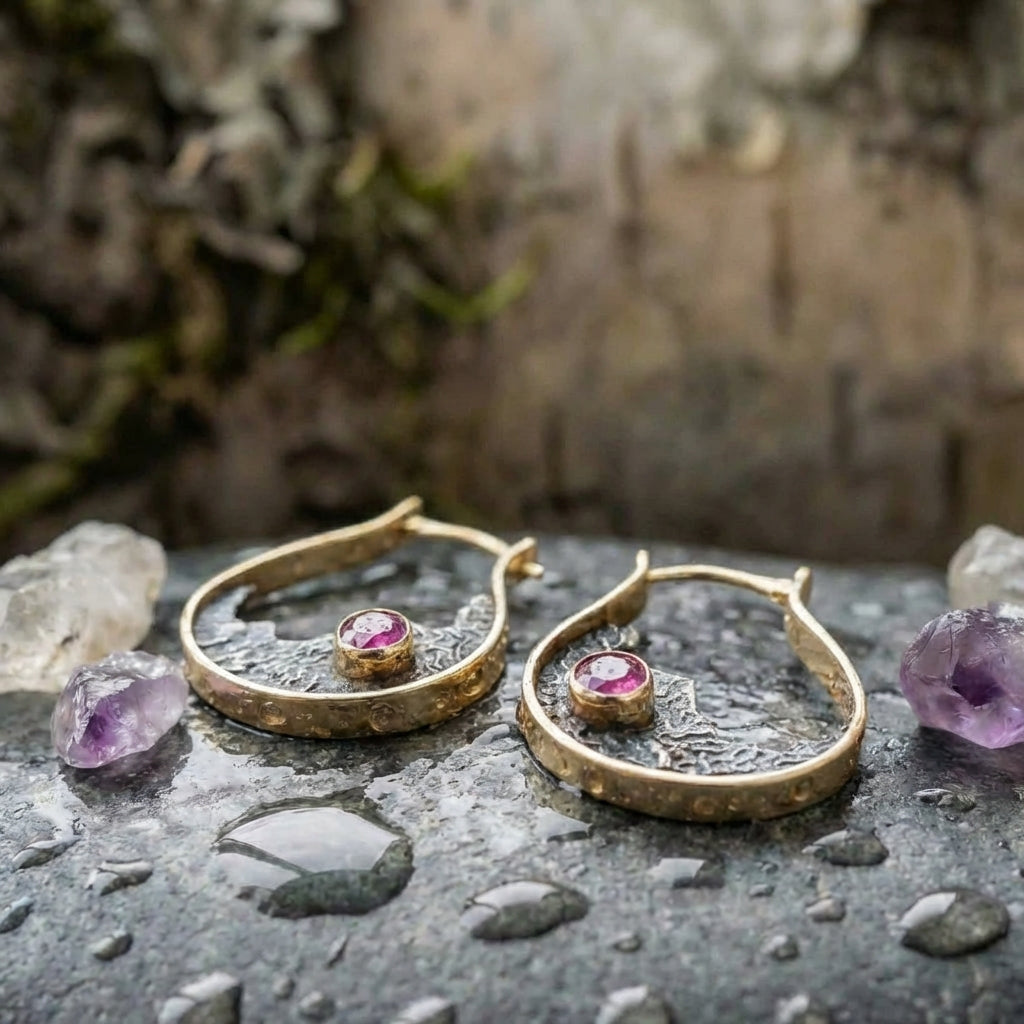 Vintage Mountain Peak Earrings