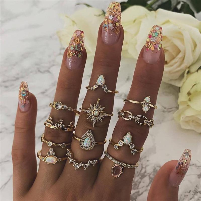 Vintage Opal Ring Set