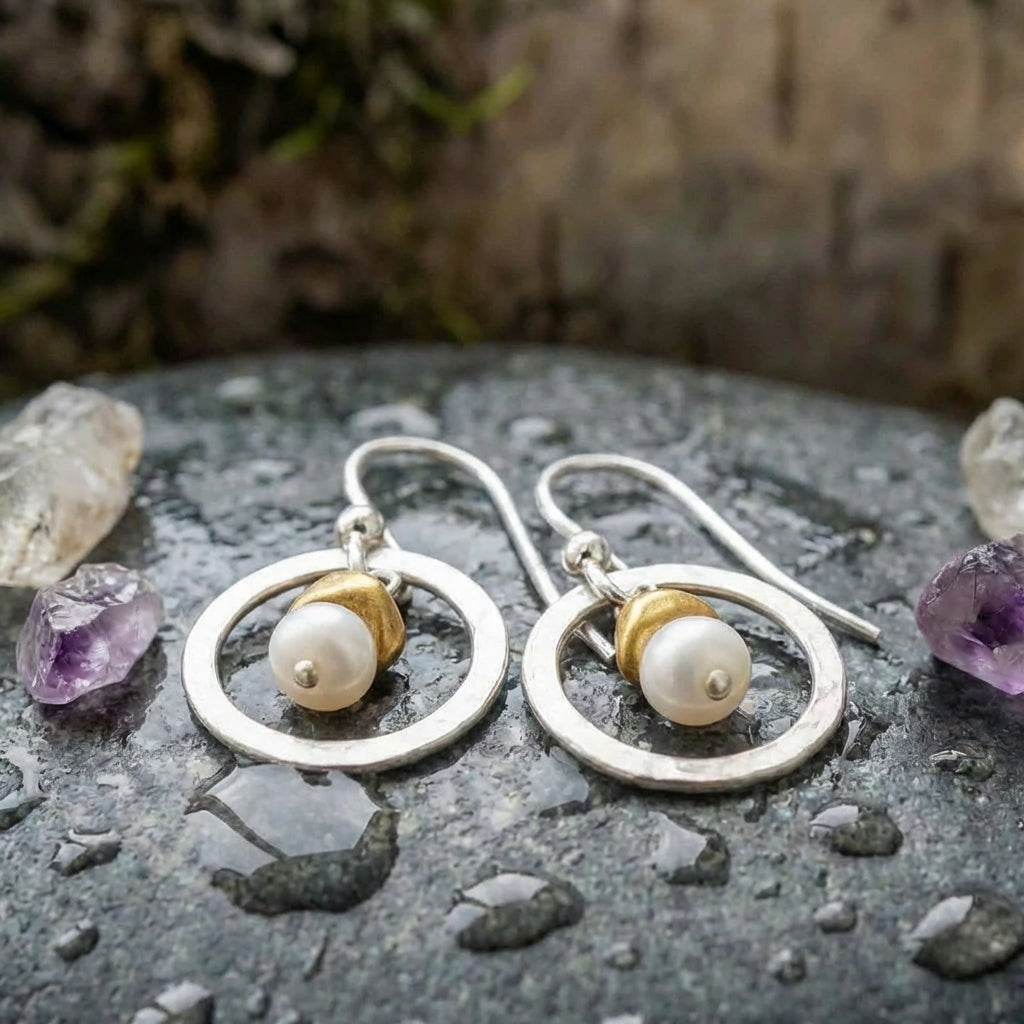 Vintage Pearl Dangle Earrings