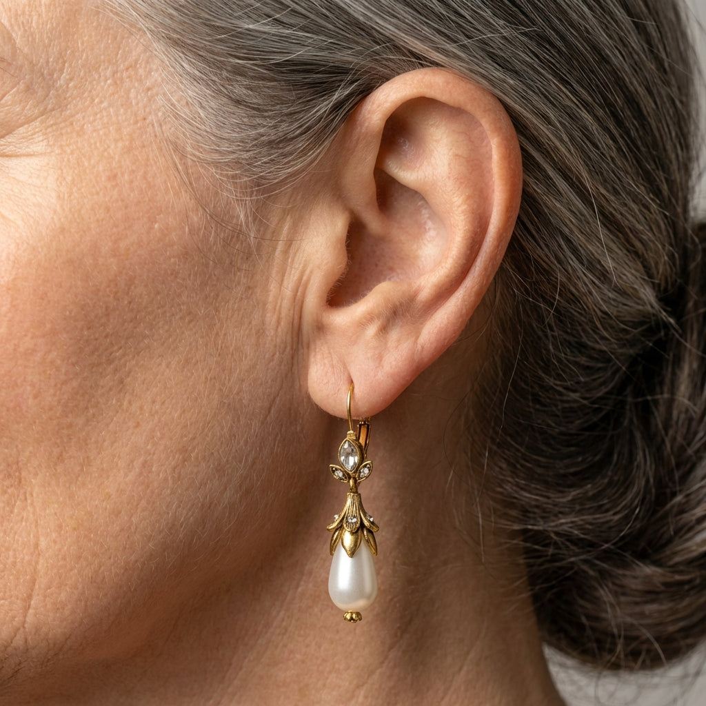 Vintage Pearl Dangle Earrings