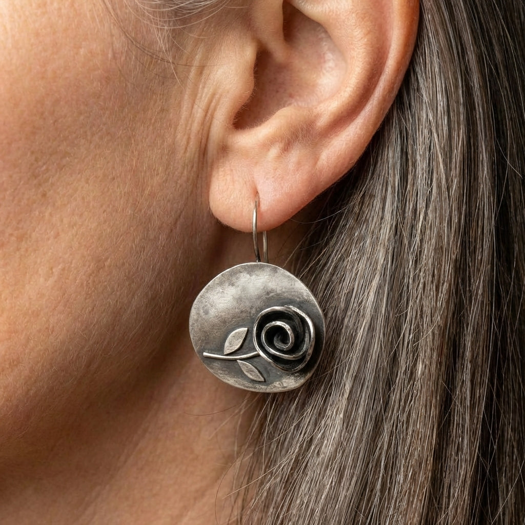 Vintage Rose Earrings