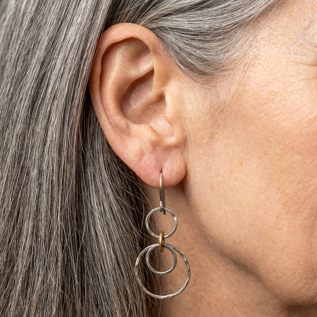Vintage Silver Loop Earrings