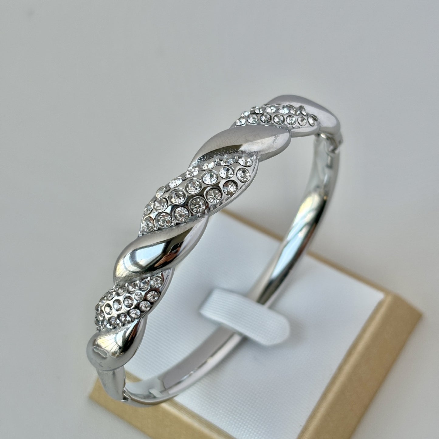 Vintage Silver Twisted Bangle