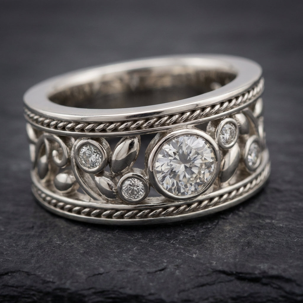Vintage Silver & Zirconia Ring
